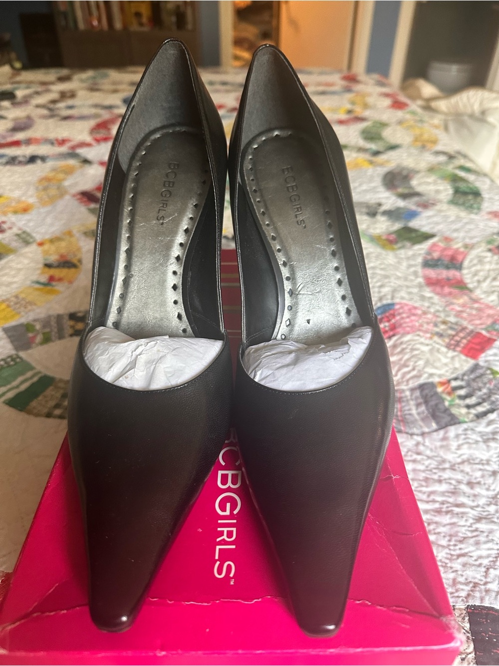 BCBGirls Black Pointed Toe Heels